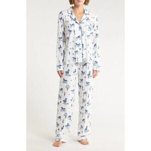 PJ Salvage Equistrian Jersey Pajama Set Size Large NWT